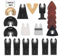 Outil Multifonction Saw Blades Accessoires Kit25 Pcs Accessoires d\'outils Oscillants Multifonctions Lame de scie universelle