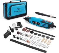 Outil Multifonction Tilswall 160W avec 6 Vitesses Variables 8000-33000rpm, Kit d’Outil Rotatif pour Gravure, Perçage, Découpe, Ponçage, Polissage et Affûtage (145 Accessoires)