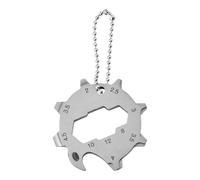 Outil multifonctionnel de camping - Outil multifonction en acier inoxydable - Utilitaire de survie Gear de service lourd avec tournevis pour randonnée, réparation de maison, M