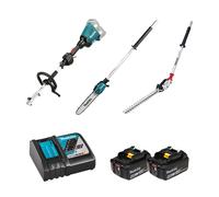 Outil multifonctions 2x18V DUX60Z + tête de taille-haies à perche EN402MP + tête d'élagueuse 30cm EY403MP MAKITA