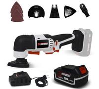 Outil multifonctions à batterie 20V X-Performer XPMLT20LI + Batterie 4 Ah + chargeur - Ponce, Coupe - Angle: 3,0°