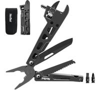 Outil multitool, NexTool 9-IN-1 Échelle précise Clé de serrage Pince Couteau Scie à bois 2 embouts de tournevis Multitool, Outdoor Camping Tool Accessoires de camping Escalade Pêche avec sac en nylon