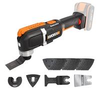 WORX Outil oscillant multifonctions sans fil 20V WX696.9, Puissant 5000/6000 tr min, grand angle d'oscillation 3,6°, changement de lame facile, léger, livré sans batterie ni chargeur