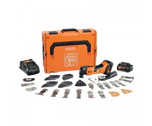 Outil oscillant Multimaster sans fil AMM 700 MAX TOP 18V 4Ah AS avec accessoires, 2 batteries et 1 chargeur dans un coffret L-BO FEIN