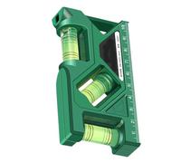 Outil petit niveleur - Niveau bulles multifonctionnel 3-en-1 avec guide | Outil mesure nivellement précision pour la menuiserie, le bricolage et la construction - Niveau charpe