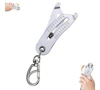 Outil portable de vérification de la taille du filetage avec bouton de mesure coulissant, jauge d'écrou et de boulon pour tailles standard et métriques, acier inoxydable trempé et aluminium (doré)