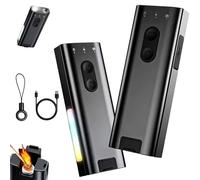 Outil Porte-Clés Edc K3 Ultramulti, Mini Lampe De Poche Rechargeable Avec Clip Diffuseur, Lampe De Poche Multifonctionnelle, Lanterne De Camping Pour Promener, Résistante Aux Intempéries(Black*2)