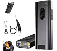 Outil Porte-Clés Edc K3 Ultramulti, Mini Lampe De Poche Rechargeable Avec Clip Diffuseur, Lampe De Poche Multifonctionnelle, Lanterne De Camping Pour Promener, Résistante Aux Intempéries(Gray)