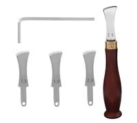 Outil pour cordage bords cuir | Outil en acier inoxydable pour pressage bord,Kit de travail en cuir avec poignée en bois pour maroquinerie sacs chaussures ceintures accessoires