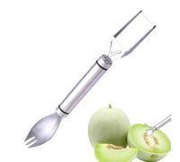 Outil pour couper pastèque et trancheuse - Fourchette trancheuse 2 en 1 pour fruits - Outil pour couper les fruits - pour maison pique-nique, fête, camping, mangue, papaye, ananas melone