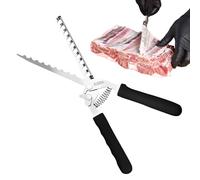 Outil pour enlever la membrane des côtes, avec manche ergonomique | Élimination de la membrane et de la peau pour barbecue | pour chefs, cuisine, restaurant, porc, bœuf, agneau