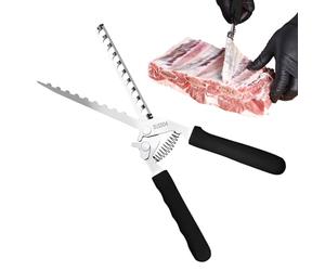 Outil pour enlever la membrane des côtes, avec manche ergonomique | Élimination de la membrane et de la peau pour barbecue | pour chefs, cuisine, restaurant, porc, bœuf, agneau