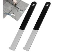 Outil pour enlever Les pavés, lève-pavés, 2 x extracteur de pavés en métal avec grattoir à Joints, Outil pour Briques encastrées avec Dents et Fentes de préhension, élévateur pour Les pôles de