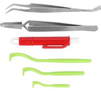 Outil pour enlever les tiques, Kit pour enlever les tiques, Outil pour enlever les tiques des animaux de compagnie, Stylo pour enlever les tiques, Pince à épiler en acier inoxydable