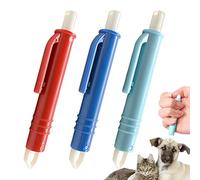 Outil pour enlever les tiques | Lot de 3 pinces spécialisées pour extraire les tiques de - Fournitures rapides et efficaces pour le toilettage des animaux de compagnie, outils de nettoyage portables
