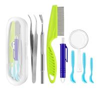 Outil pour enlever les tiques pour chiens, outil pour enlever les tiques,Extracteur de tiques pour chiens Ensemble de 8 outils pour enlever les tiques pour chiens | Outil compact pour enlever les