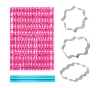 Outil pour fixer les lettres sur les biscuits, lettres personnalisées gâteaux, tampon pour les biscuits, avec 3 pièces en acier inox pour couper les biscuits, pour les gâteaux, pâtisseries, bonbons
