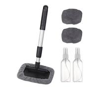 Outil pour nettoyer les vitres de voiture | Kit réutilisable pour vitres avec coussinets en microfibre et flacons de spray - Brosse pour nettoyer les vitres de voiture | Pour remorque, RV, camion et S