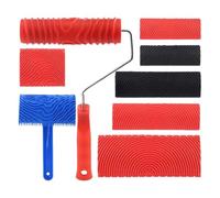 Outil pour veiner le bois, set de 8 pièces pour textures | Rouleau à peindre avec effet veiné | pour meubles, portes, table, cuisine, salon, chambre, garage, porte-serviette, armoire