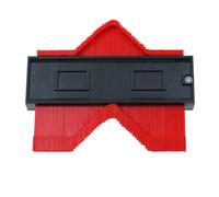 Outil professionnel de jauge de contour, duplicateur de profil de 25,4 cm avec serrure pour le travail du bois, la coupe de carreaux et l'installation de sols, règle de mesure de forme (12,7 cm, rouge