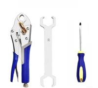 Outil professionnel de retrait de séparateur d'eau fabriqué en acier au carbone durable avec mâchoire réglable pour tuyaux de chauffage de 10,2 cm et 15,2 cm (C)