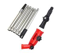 Outil professionnel d'entretien de gouttière de 1,7 m - Poteaux extensibles - 2 adaptateurs rotatifs - Mécanisme de serrage pour utilisation en extérieur - Kit de nettoyage de gouttière domestique