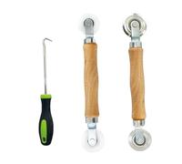 Outil rétractable pour moustiquaire de fenêtre avec cordon en caoutchouc Spline Roller Retracteur double roue Porte double extrémité