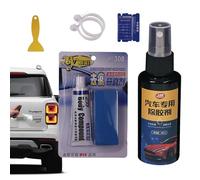Outil Retrait Emblème Voiture - Décolleuse Adhésif | Outil Retire-Emblème | Décollage Non Destructif Emblèmes Arrière, Enlève Lettrage Métal Carrosserie, Dissout Résidus Autocollant, Grattoir Inclus P