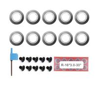 Outil rond en carbure massif argenté de 16mm, for le bricolage du bois, de coupe Indexable de 30 °, pratique