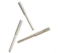 Outil rotatif d'affûtage de chaîne de tronçonneuse avec tige de 3 mm avec 6 têtes cylindriques pour affûtage de chaîne de tronçonneuse électrique, pierres émeri revêtues de 4 mm/4,8 mm/5,5 mm (3 x 4
