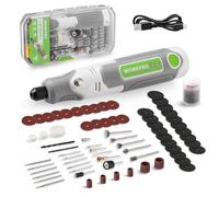 WORKPRO Outil Rotatif Multifonction 3,6V, Kit d’Outils Rotatifs Électriques avec 70 Accessoires, 3 Vitesses Variables 12000-17000 tr/min, Mini Ponceuse sans Fil pour Couper/Meuler/Graver/Percer
