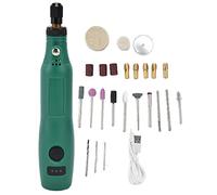Outil Rotatif Multifunction électriques DC 5V Mini Poignée Réglable à 3 Vitesses Perceuse électrique Meulage Stylo de Gravure Poinçonnage Gravure Découpage Outil de Polissage Vert