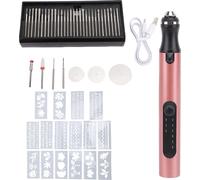 Outil rotatif sans fil Alliage d'aluminium Stylo de gravure électrique multifonctionnel pour l'art de l'ongle Boucle de polissage Or de perçage