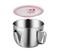 Outil séparateur de graisse - 18 x 11 cm en acier inoxydable, tasse collecteur de graisse, bol séparateur de nouilles, outil de jus de viande, tasse de sauce pour poulet, bœuf, sauce pour verser