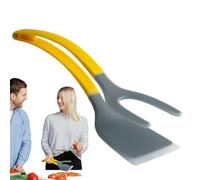Outil Spatule à Œufs | Double Fonction - Ustensile de Cuisine avec Poignée Ergonomique pour Crêpes, Steaks, Omelettes, Barbecue, Toasts, Pain et Petit