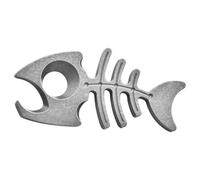 Outil utilitaire durable en forme d'arête de poisson décapsuleur portable pour amateur de plein air Outil de poche léger