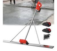 Outil Vibrant pour Béton Vibrateur pour Chape de Vibreur à béton, vibrateur de à Batterie, nivellement Vibrant, règle de compactage, kit de vibrateur pour Chape à béton, Planche en Acier ino