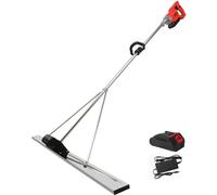 Outil Vibrant pour Béton Vibrateur pour Chape de Vibreur à électrique de 1,5 m, kit de vibrateur pour Chape de béton, Batterie 6 000 mA, Finition pour Chape de béton, 1,8 m, 1 Batterie