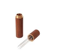 Outil WDT à café en acier inoxydable - Aiguille distributeur de café avec étui de rangement, mélangeur de marc expresso pour briser les grumeaux (ton clair, 8 aiguilles)