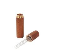 Outil WDT à café en acier inoxydable - Aiguille distributeur de café avec étui de rangement, mélangeur de marc expresso pour briser les grumeaux (ton clair, 6 aiguilles)
