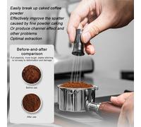 Outil WDT ajustable Espresso 6 aiguilles 0.4mm Distributeur de café Gamme ajustable Agitateur de café Accessoires pour machine à expresso Outil de distribution avec support magnétique Stockage et 6 ai