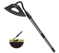 Outillage de Jardin 150cm, Pelle Jardinage avec Râteau, Binette Creuse Faite à la Main - Désherbage Facile et ameublement du Sol,Cultivateur de Pelle Jardinage