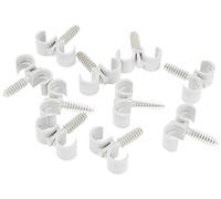 Outillage electrique | Bricolage outillage | Coffret electrique | Boite electrique | 10 Clips Doubles Parapluie Diametre 16 A 20 Gris | Debflex | 709931