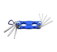 Outillage Jeu de clés hexagonales pliantes, tournevis étoile métrique en pouces, clé dynamométrique interne universelle à 6 angles, outils manuels, clés Allen multi-outils Cle A Molette(Aluminum Star