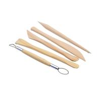 Outils à modeler l'argile - Outils de sculpture d'argile | 5 outils de coupe d'argile | Outil de sculpture en céramique avec manche en bois