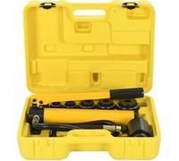 vidaXL Outils à sertir hydraulique 22–60 mm Jaune Acier 6 jeux d'adaptateurs de presse inclus