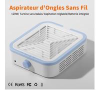 Aspirateur Ongles Rechargeable 120W Brushless Turbo LED Pro