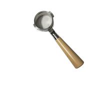 Outils Barista À Poignée De Café Nue En Acier Inoxydable, Compatibles Avec Breville BES920/980/990, Porte-filtre Sans Fond De 58 Mm Avec Panier De 1, 2 Et 4 Tasses.(Beach Wood,With 2 cup basket)