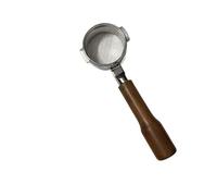 Outils Barista À Poignée De Café Nue En Acier Inoxydable, Compatibles Avec Breville BES920/980/990, Porte-filtre Sans Fond De 58 Mm Avec Panier De 1, 2 Et 4 Tasses.(C1 Rosewood,With 124 cup basket)