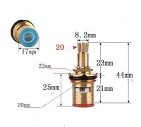 Outils compatibles avec Ceramic Disc Faucet Cartridge Spout Brass Replacement Water Mixer Tap Inner Valve Core Quarter Turn 1/2(Purple)